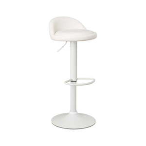 Biele barové stoličky v súprave s nastaviteľnou výškou 2 ks z imitácie kože (výška sedadla 72 cm) – Casa Selección vyobraziť