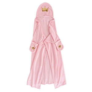 Ružová detská deka s kapucňou z mikroflanelu 100x120 cm Ariel – douceur d'intérieur vyobraziť