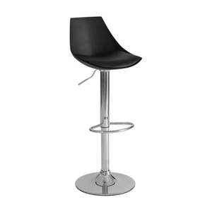 Čierne barové stoličky v súprave s nastaviteľnou výškou 2 ks z imitácie kože (výška sedadla 56, 5 cm) – Casa Selección vyobraziť