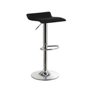 Čierne barové stoličky s nastaviteľnou výškou z imitácie kože v súprave 2 ks (výška sedadla 63 cm) – Casa Selección vyobraziť
