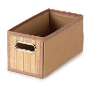 Bambusový úložný box v prírodnej farbe 15x31x15 cm – Compactor vyobraziť