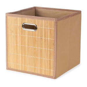 Bambusový úložný box v prírodnej farbe 31x31x31 cm – Compactor vyobraziť