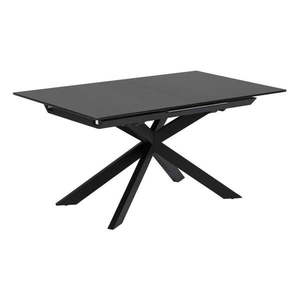 Čierny rozkladací jedálenský stôl so sklenenou doskou 90x210 cm Atminda – Kave Home vyobraziť