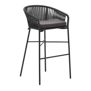 Čierne oceľové barové stoličky v súprave 4 ks (výška sedadla 80 cm) Yanet – Kave Home vyobraziť