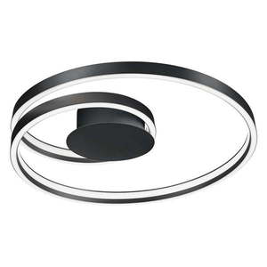 Čierne LED stropné svietidlo s hlasovým ovládaním/s ovládaním pomocou mobilnej aplikácie s kovovým tienidlom Ciola – CINQUE vyobraziť