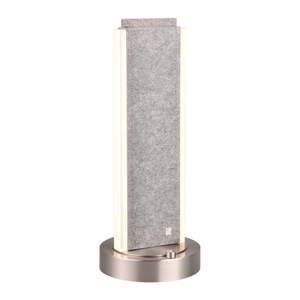 Sivá LED stolová lampa s hlasovým ovládaním/s ovládaním pomocou mobilnej aplikácie s textilným tienidlom (výška 51 cm) Cicara – CINQUE vyobraziť