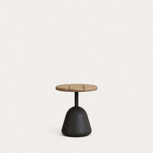 Čierny/v prírodnej farbe okrúhly konferenčný stolík s doskou z akácie ø 43 cm Saura – Kave Home vyobraziť