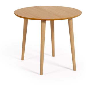 Okrúhly rozkladací jedálenský stôl v dekore duba v prírodnej farbe ø 90 cm Oqui – Kave Home vyobraziť