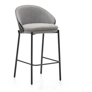 Čierne/sivé barové stoličky v súprave 2 ks (výška sedadla 65 cm) Eamy – Kave Home vyobraziť