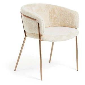Jedálenská stolička v krémovo-medenej farbe v súprave 2 ks Runnie – Kave Home vyobraziť