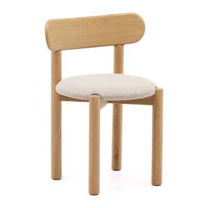 Jedálenská stolička z dubového dreva v krémovo-prírodnej farbe v súprave 2 ks Nebai – Kave Home vyobraziť