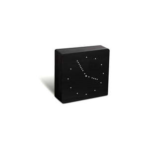 Čierny budík s bielym LED displejom Gingko Analogue Click Clock vyobraziť