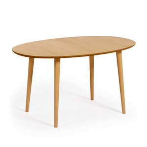 Rozkladací jedálenský stôl v dekore duba v prírodnej farbe 90x140 cm Oqui – Kave Home vyobraziť