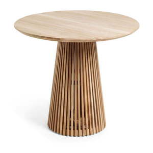 Okrúhly jedálenský stôl z teakového dreva v prírodnej farbe ø 90 cm Jeanette – Kave Home vyobraziť
