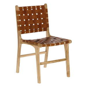 Koňakovohnedé/v prírodnej farbe kožené jedálenské stoličky v súprave 2 ks Calixta – Kave Home vyobraziť