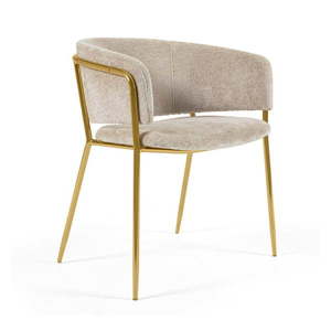 Béžové/v zlatej farbe jedálenské stoličky v súprave 2 ks Runnie – Kave Home vyobraziť