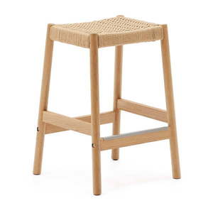 Barové stoličky v súprave 2 ks z dubového dreva v prírodnej farbe (výška sedadla 66 cm) Yalia – Kave Home vyobraziť