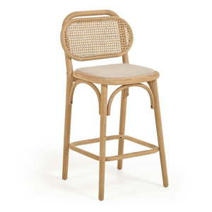 Barová stolička z dubového dreva v prírodnej farbe (výška sedadla 65 cm) Doriane – Kave Home vyobraziť