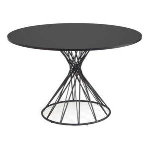 Čierny okrúhly jedálenský stôl s čiernou doskou ø 120 cm Niut – Kave Home vyobraziť