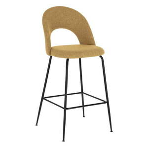 Barové stoličky v súprave 4 ks v horčicovej farbe (výška sedadla 63 cm) Mahalia – Kave Home vyobraziť