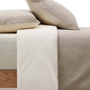 Béžové predĺžené obliečky na dvojlôžko z bavlneného perkálu 240x220 cm Sotela – Kave Home vyobraziť