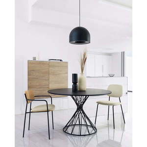 Čierny okrúhly jedálenský stôl so sklenenou doskou ø 120 cm Niut – Kave Home vyobraziť