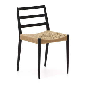 Jedálenská stolička z dubového dreva v čierno-prírodnej farbe v súprave 2 ks Analy – Kave Home vyobraziť