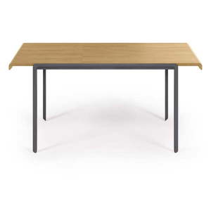 Rozkladací jedálenský stôl s doskou z dubového dreva v prírodnej farbe 80x160 cm Nadyria – Kave Home vyobraziť