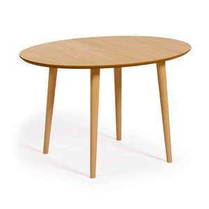 Rozkladací jedálenský stôl v dekore duba v prírodnej farbe 90x120 cm Oqui – Kave Home vyobraziť