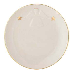 Biely dezertný kameninový tanier s vianočným motívom ø 16 cm Starry – Bloomingville vyobraziť