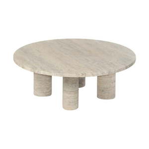 Béžový kamenný okrúhly konferenčný stolík ø 75 cm Volos – Blomus vyobraziť