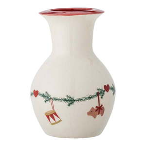 Biela kameninová váza s vianočným motívom (výška 16 cm) Yule – Bloomingville vyobraziť