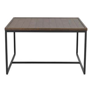 Tmavohnedý konferenčný stolík s doskou z dubového dreva ø 80 cm Deerfield – Rowico vyobraziť
