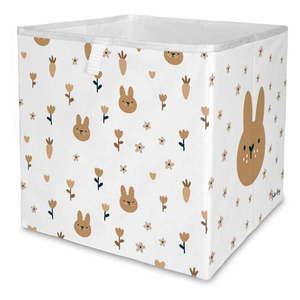 Biely látkový detský organizér na hračky 32x32x32 cm Sweet Bunnies – Butter Kings vyobraziť