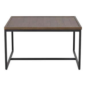 Tmavohnedý konferenčný stolík s doskou z dubového dreva ø 70 cm Deerfield – Rowico vyobraziť
