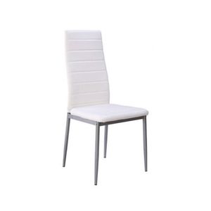 Jedálenská stolička Zita, biela ekokoža% vyobraziť