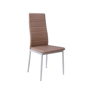 Jedálenská stolička Zita, šedo-hnedá ekokoža% vyobraziť