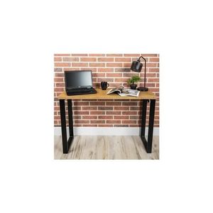 HowHomely Pracovný stôl BLAT 120x40 cm čierna/hnedá vyobraziť