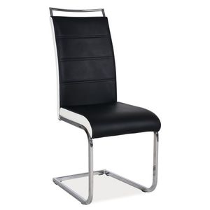 Signal Jedálenská stolička H-441 | ekokoža Farba: Čierno-biela vyobraziť