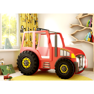 Detská posteľ Traktor červený vyobraziť