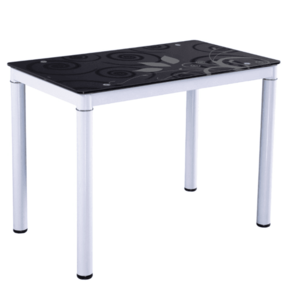Signal Jedálenský stôl DAMAR | 100x60 cm Farba: Čierno-biela vyobraziť