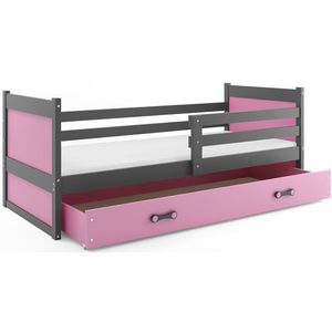 BMS Detská posteľ RICO 1 | sivá 80 x 190 cm Farba: Ružová vyobraziť