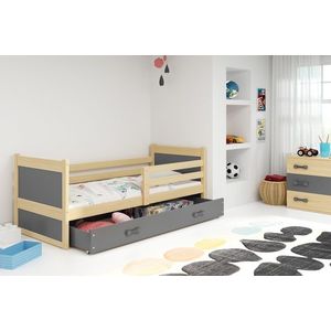BMS Detská posteľ RICO 1 | borovica 90 x 200 cm Farba: Sivá vyobraziť