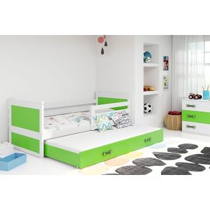 BMS Detská posteľ s prístelkou RICO 2 | biela 80x190 cm Farba: Zelená vyobraziť