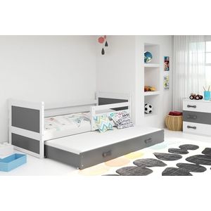 BMS Detská posteľ s prístelkou RICO 2 | biela 80x190 cm Farba: Sivá vyobraziť