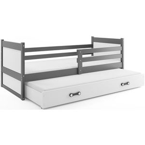 BMS Detská posteľ s prístelkou RICO 2 | sivá 80 x 190 cm Farba: Biela vyobraziť