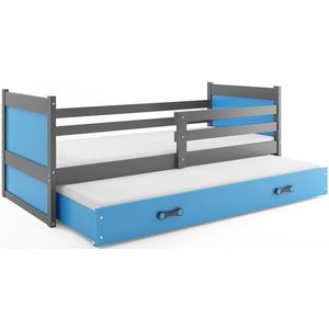BMS Detská posteľ s prístelkou RICO 2 | sivá 80 x 190 cm Farba: Modrá vyobraziť