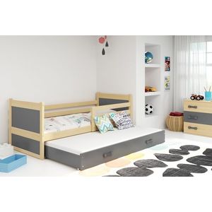 BMS Detská posteľ s prístelkou RICO 2 | borovica 80 x 190 cm Farba: Sivá vyobraziť
