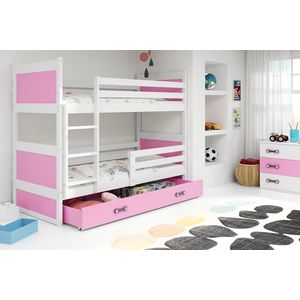 BMS Detská poschodová posteľ RICO | biela 80 x 160 cm Farba: Ružová vyobraziť
