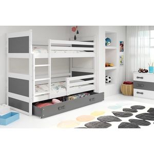 BMS Detská poschodová posteľ RICO | biela 80 x 160 cm Farba: Sivá vyobraziť